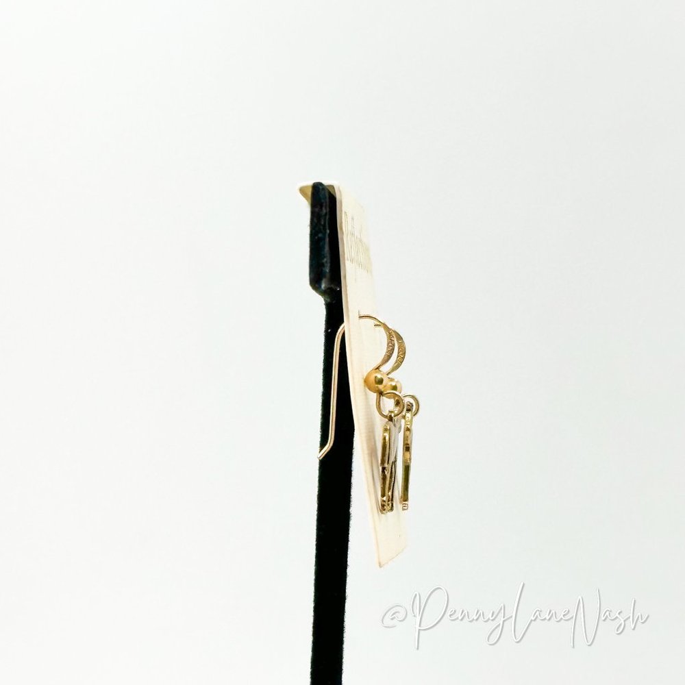 NWT Reflections Gold Plated Horses Dangle Hook Earrings - Picture 3 of 4